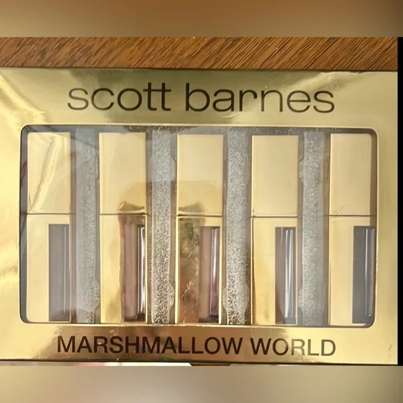 Scott Barnes MARSHMALLOW WORLD - 5 Piece Mini High-Shine Lip Gloss Set - Picture 3 of 4